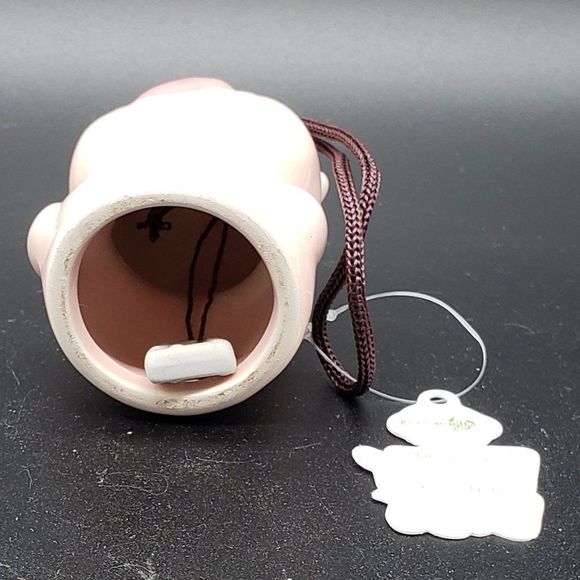 Green Earth Baby Bells Decorative Porcelain Pink Pig Hanging Bell Figurine (#2) - Picture 6 of 12